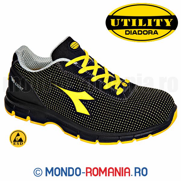 Pantofi de protectie cu bombeu din compozit - Pantofi DIADORA - RUN ATOM ESD S3 SRC